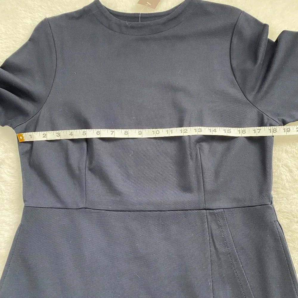 J.Jill Women's Long Sleeve Business Dress, Navy Blue, Size Medium - Picture 4 of 11
